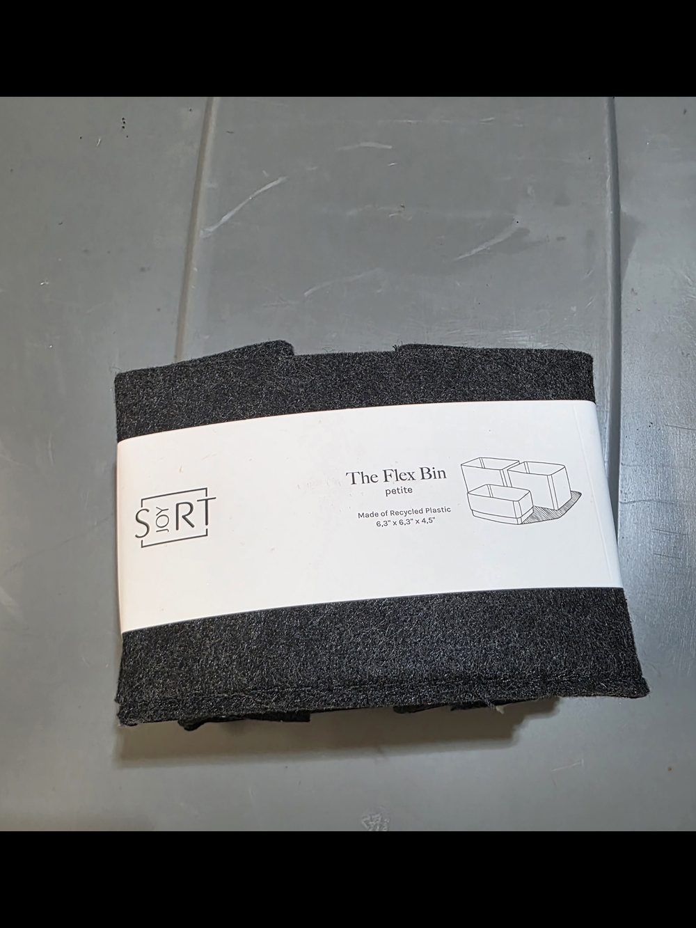 The Flex Bin Petite - Black Felt Organizer